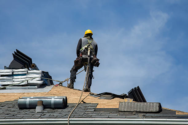 Professional Roof Replacement technician working in Random Lake, WI